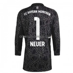 Camisola Bayern de Munique Manuel Neuer 1 Guarda-redes Homem Equipamento Segundo 2022-2023 Manga Comprida